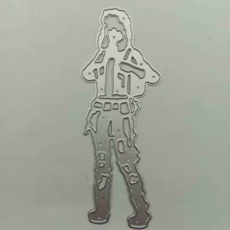 Sport Girl Metal Cutting Dies Stencil DIY Scrapbooking Album Paper Card Template