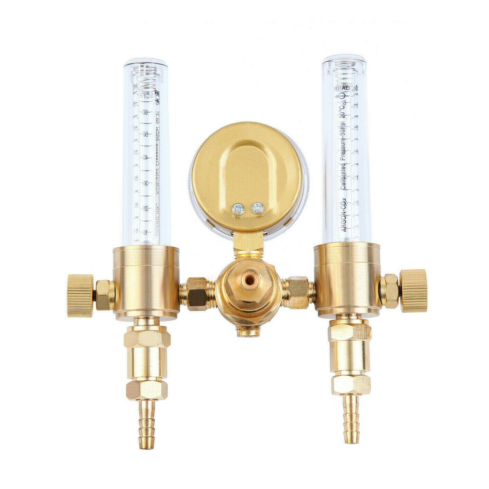 Welding Dual Output Argon CO2 Regulator Flowmeter TIG MIG 0-60CFH CGA580