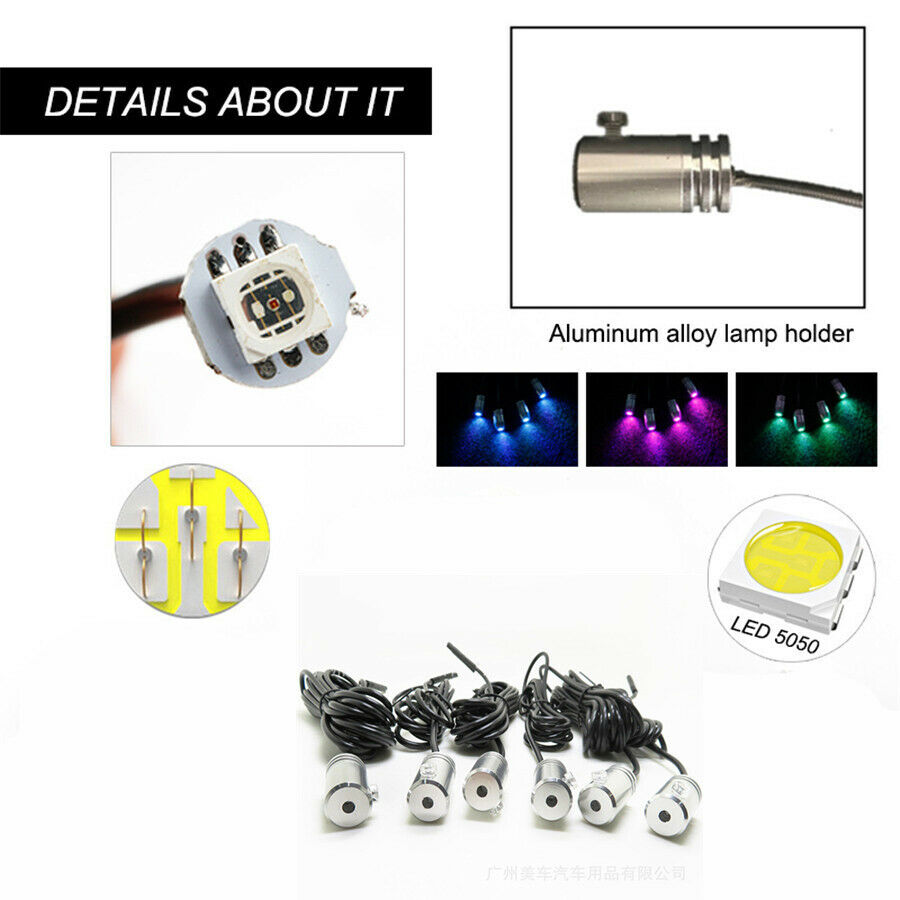 1 Set Car LED EL Strip Light Interior Kit 10 Pcs 10M Fiber Optic Tape Length