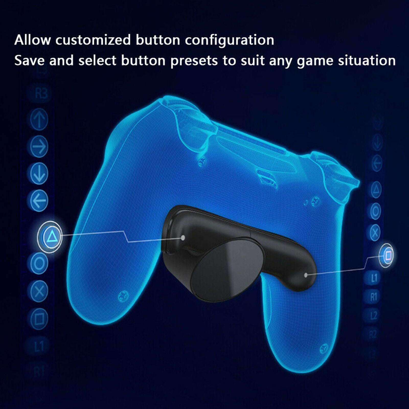 Joystick Back Rear Button Attachment Extension Key Replacement Part for SONY PS4