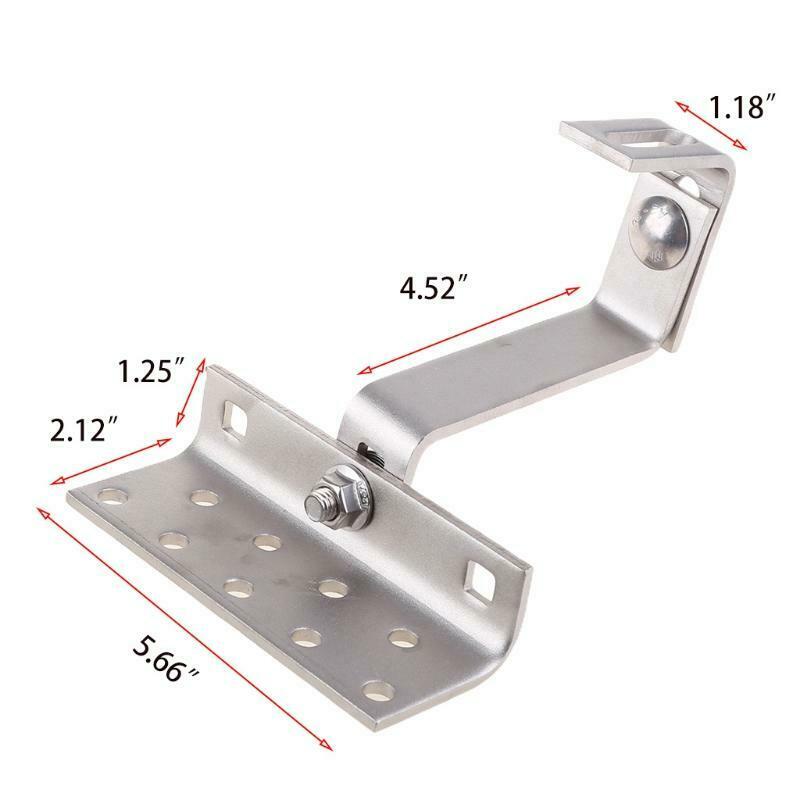 Stainless Steel Solar PV Photovoltaic Mounting Bracket Adjustable Tile Roof Hook