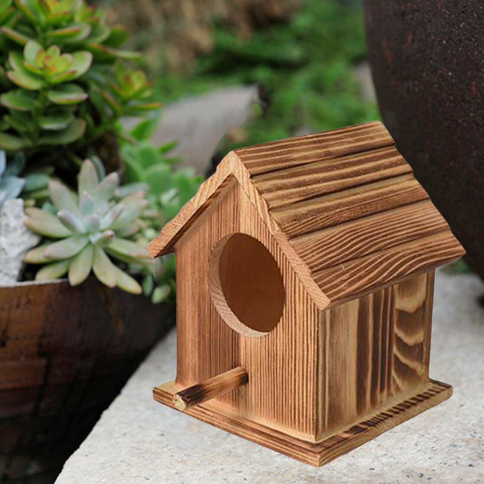 Pet Wood Parakeet Budgie Cockatiel Breeding Nesting Wooden Bird Cage Box