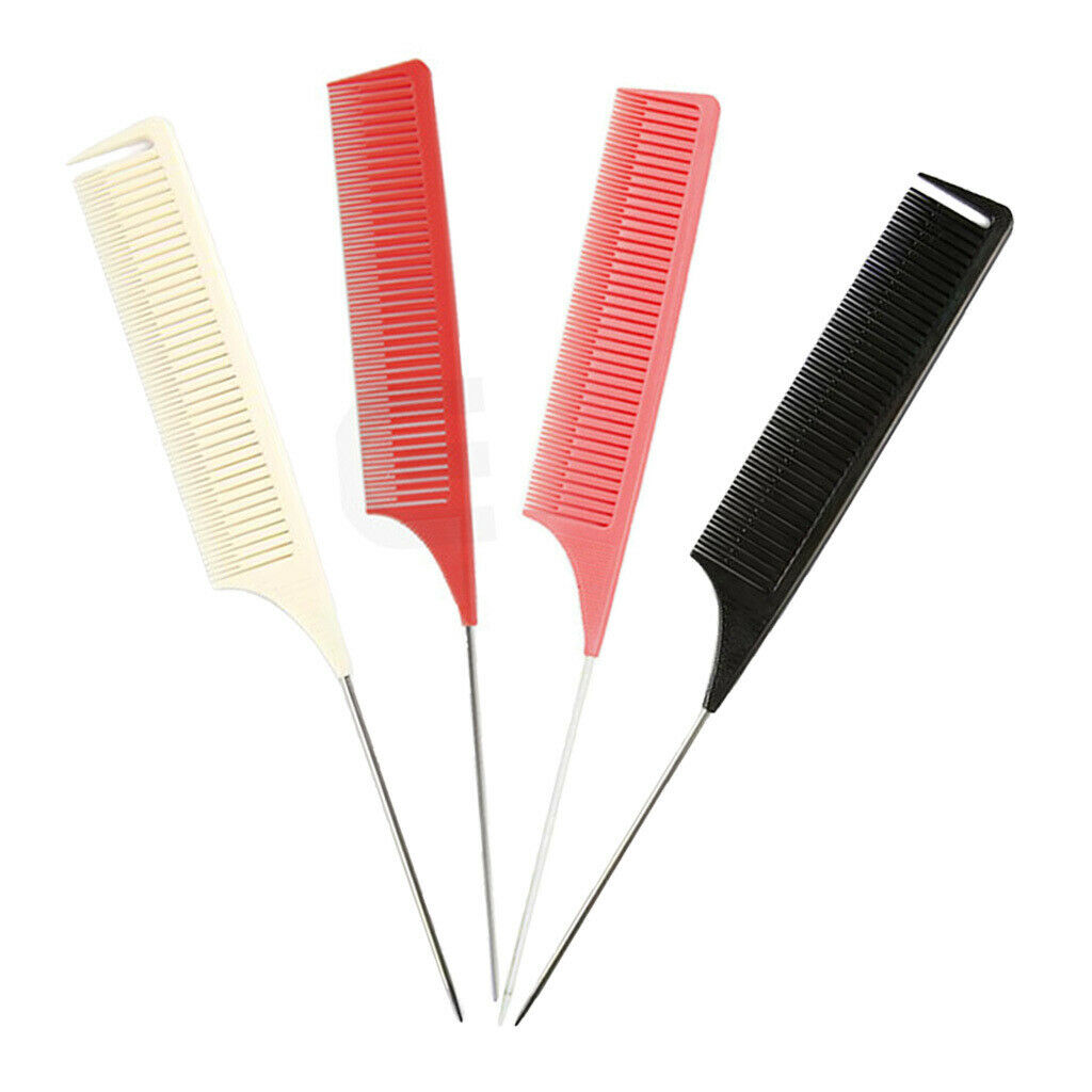 4x New Pro Weave Highlighting Foiling Hair Comb for Salon Dyeing Brush Black