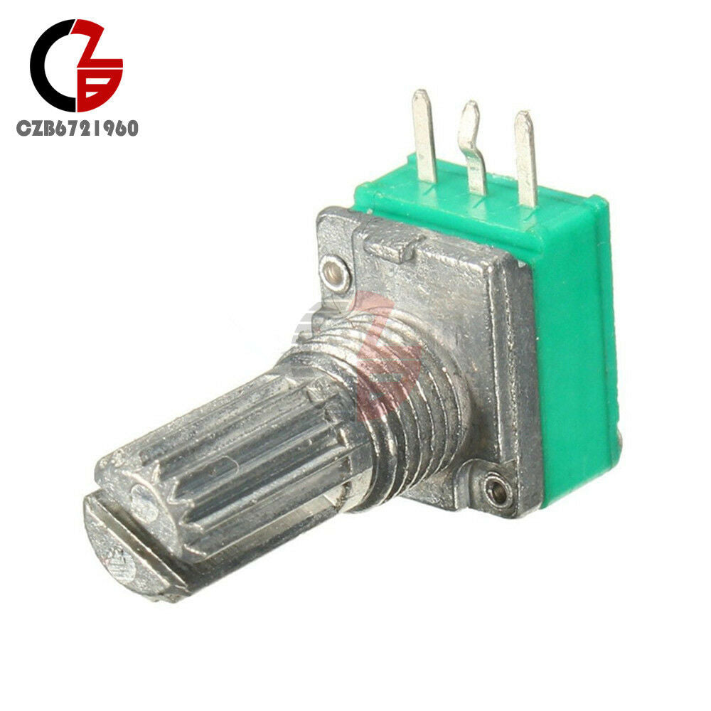 3PCS 6mm Knurled Shaft Single Linear B Type 10K ohm 3 Pin Rotary Potentiometer