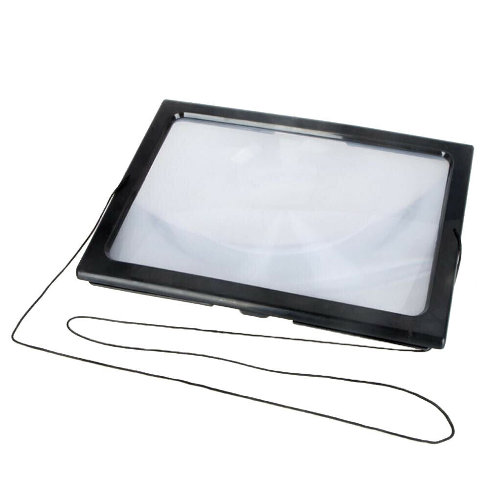 3X Reading Magnifier Foldable Magnifying Loupe w LED Light Desktop Book Lamp