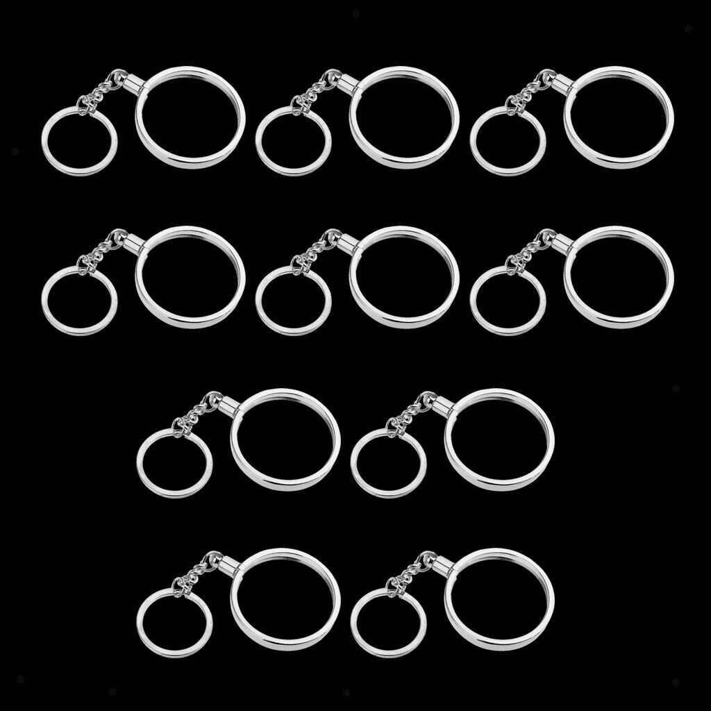 10PCS DIY Keychain Coin Collection Key Chain Keyring Pendant Charm Gift 40mm