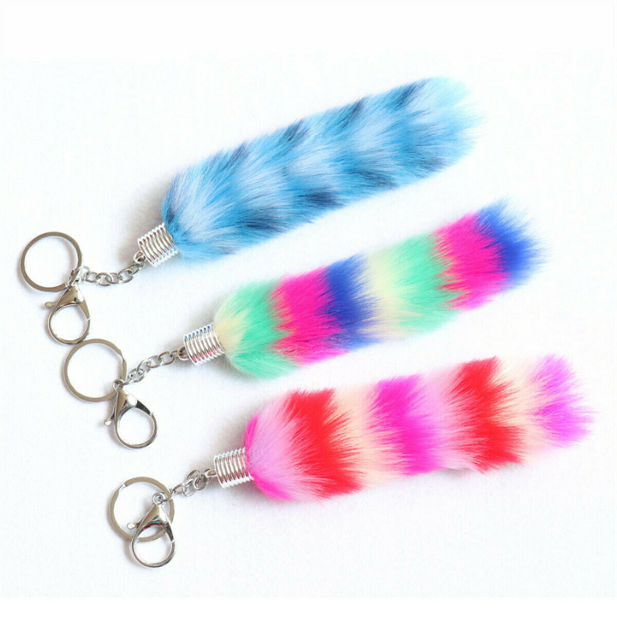 Funny Charm Faux Fluffy Fur Fox Tail Pendant DIY For Keychain Bag Accessories