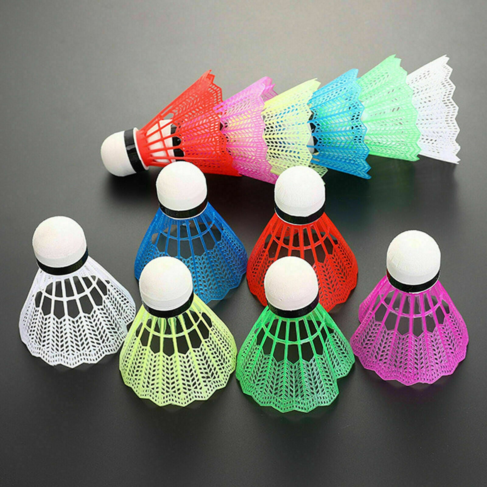 12Pcs Shuttlecocks Badminton Foam Balls Colorful Leisure Sport Outdoor Games Set
