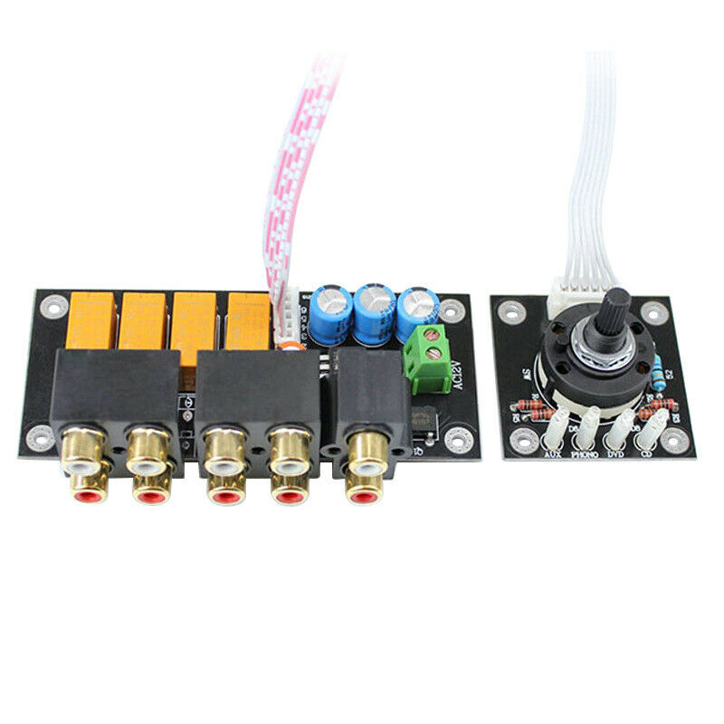 Audio Input Signal Relay Selector Board 4 CH Signal Switching Amplifier Board