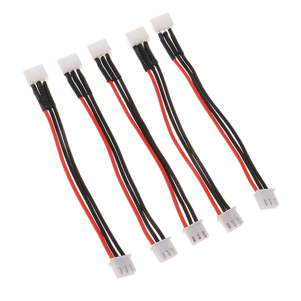 5x 2S(7.4V) Li-ion Lithium Lipo Battery Balance Charger Cable Lead Adapter