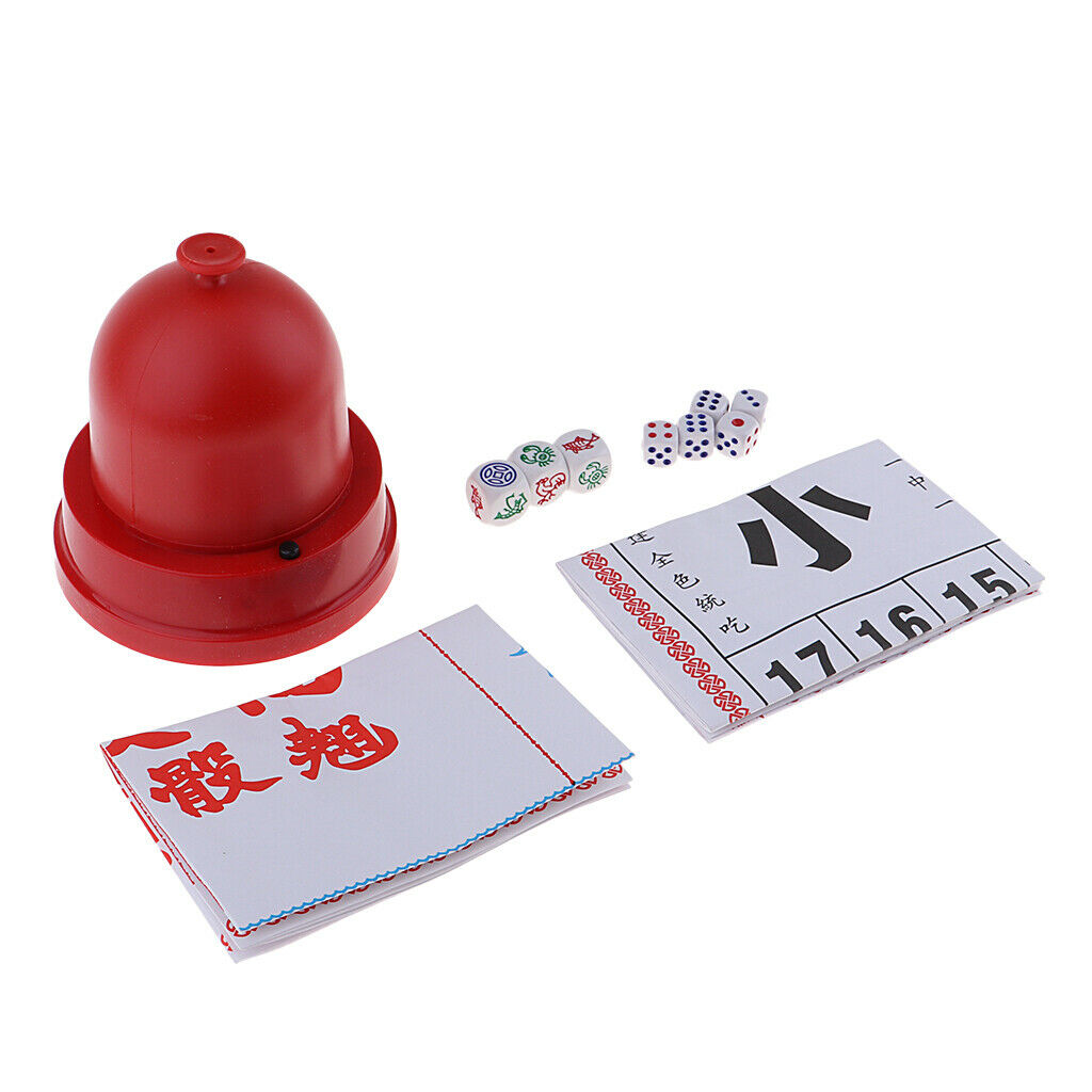 Sic Bo Fish-Crab-Prawn Gambling Dice Game Set Travel Party Toys Supplies