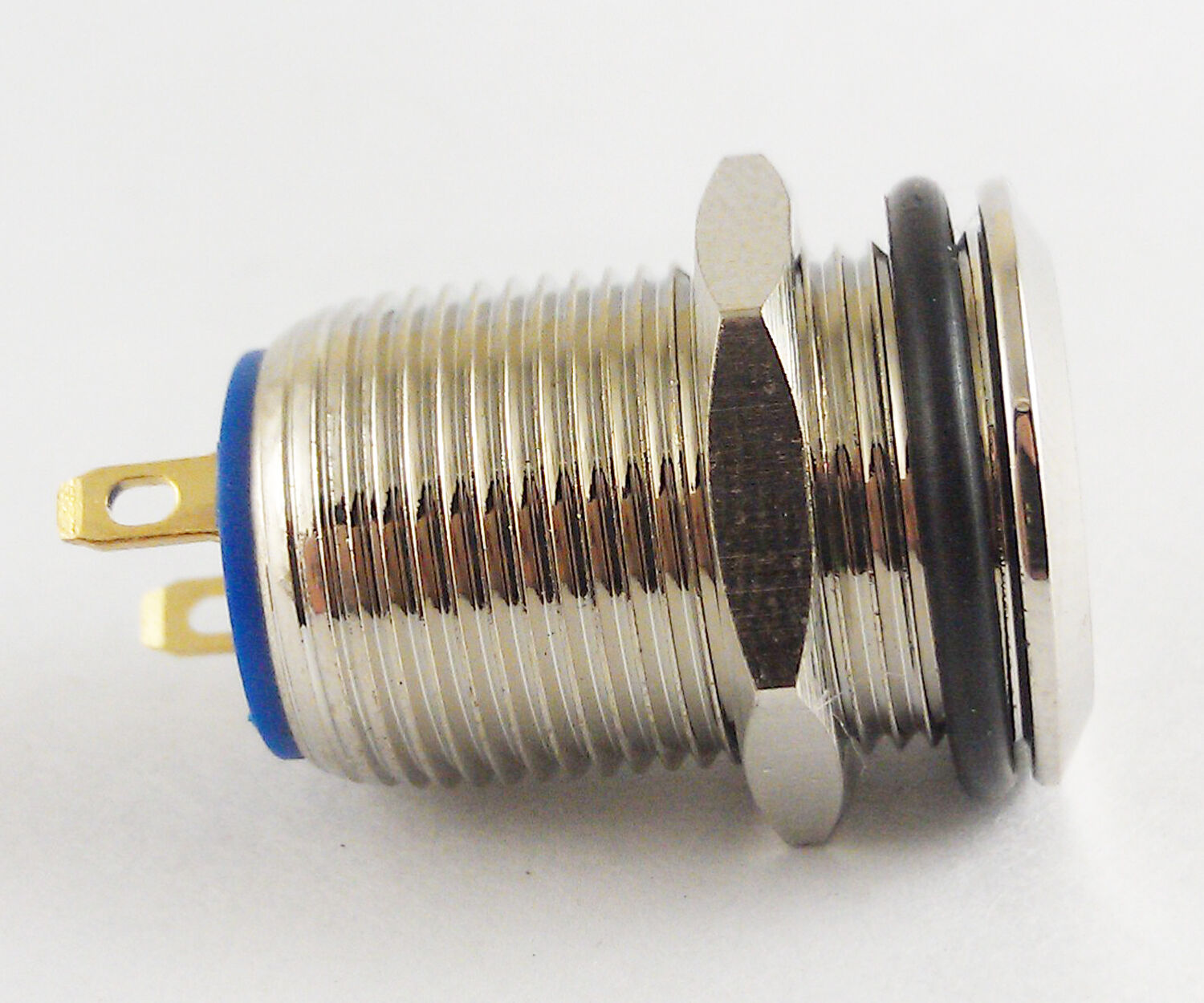 5x Metal Flat Push Button Momentary Horn Waterproof Resetable Switch 12mm QN12B1