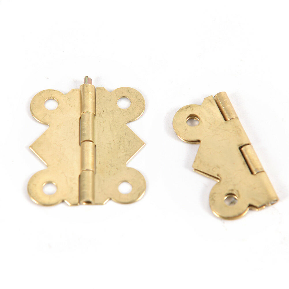 10XBrass Color Mini Butterfly Hinges to Cabinet Drawer Jewelry Box DIY Repair BD