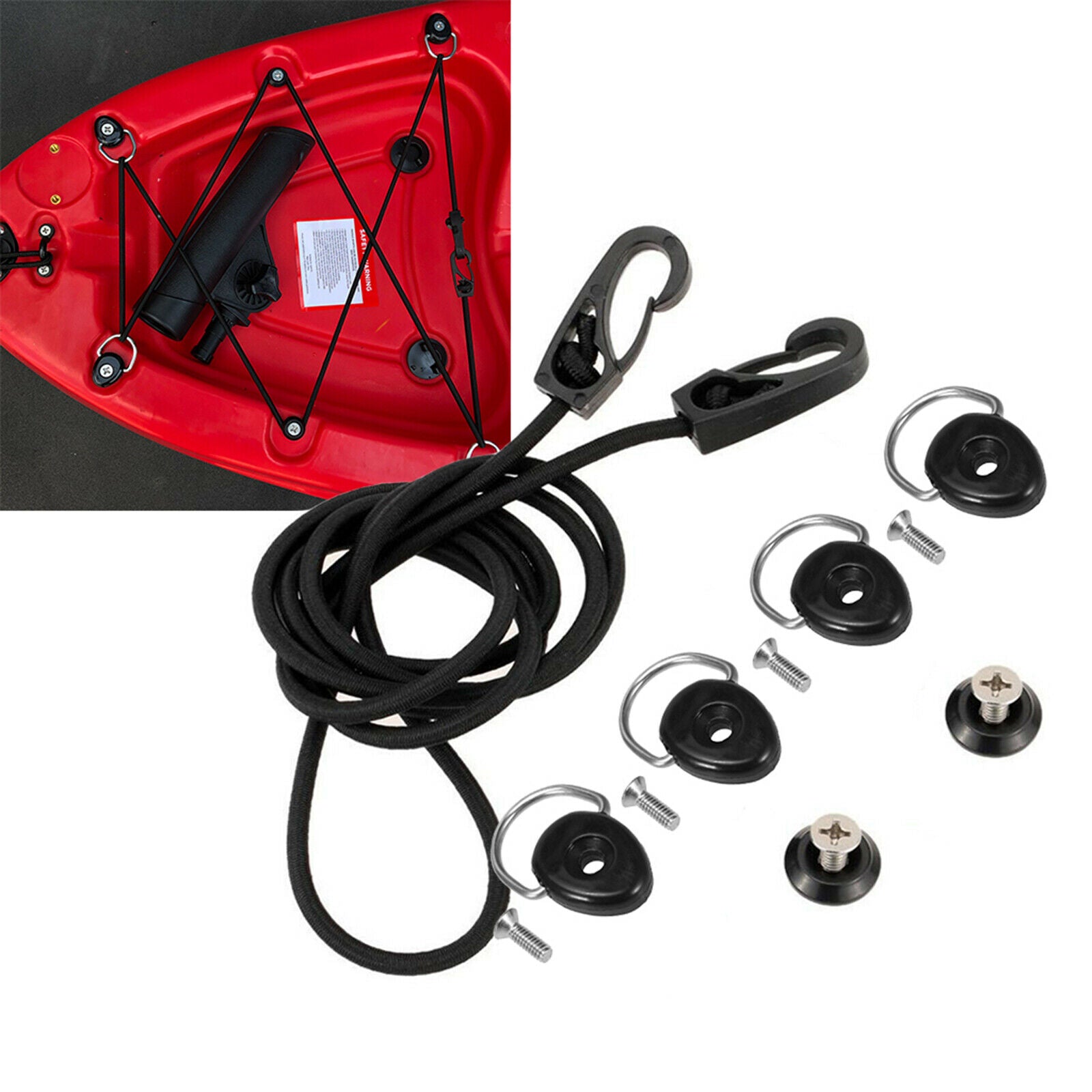 Deck Rigging Kit Accessory Canoes 59.06 inch Bungee Cord Accessory Kit
