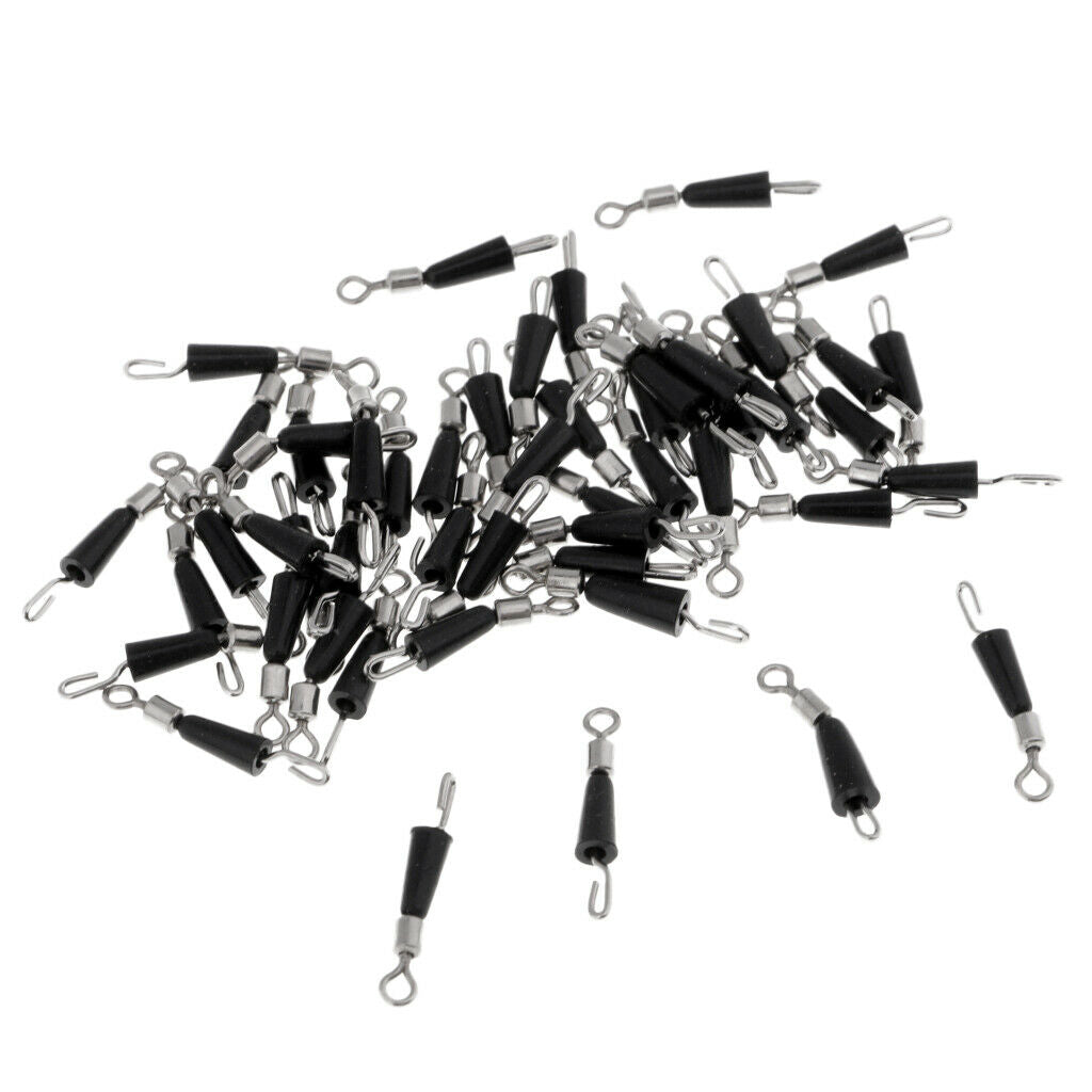 100Pcs S+ 100x L Fishing Swivels Hook Device Clip Snap Saltwater Tackle