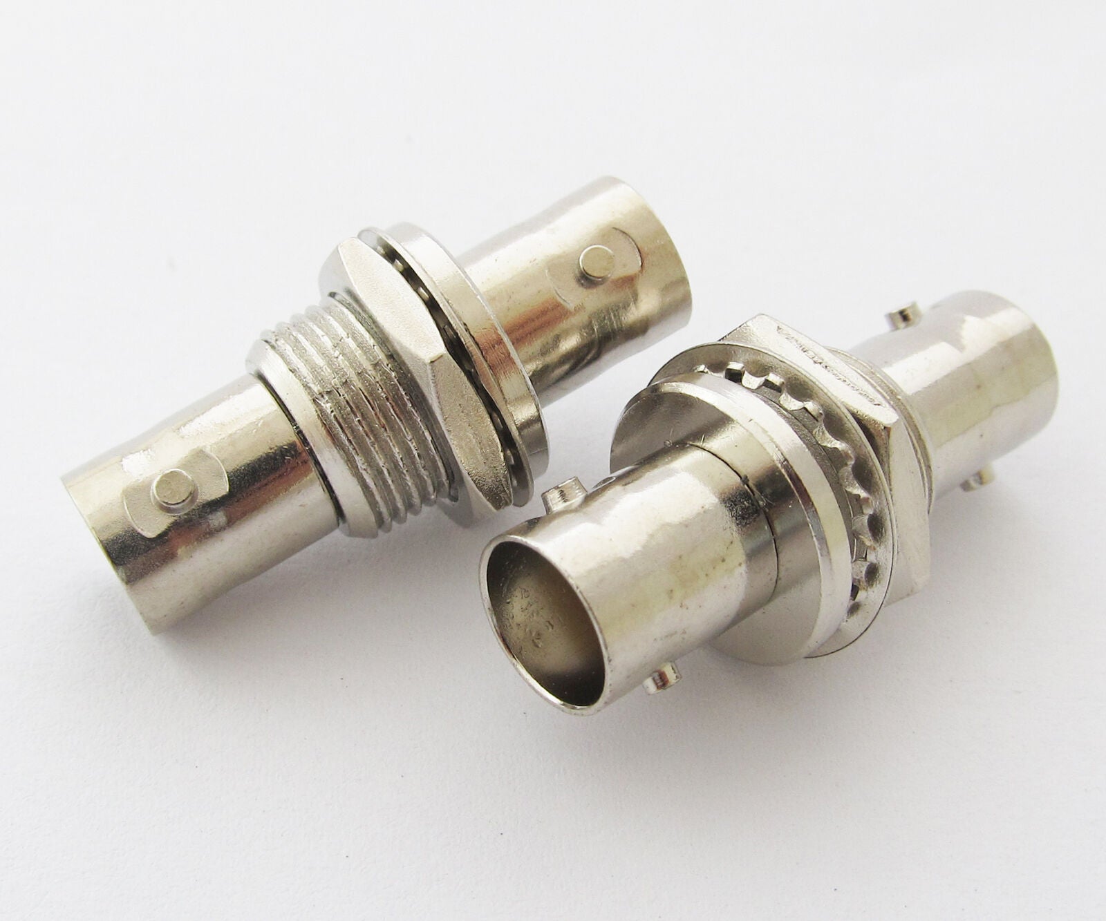 10x BNC Female Jack to BNC Female with nut bulkhead Straight Adapter Connector