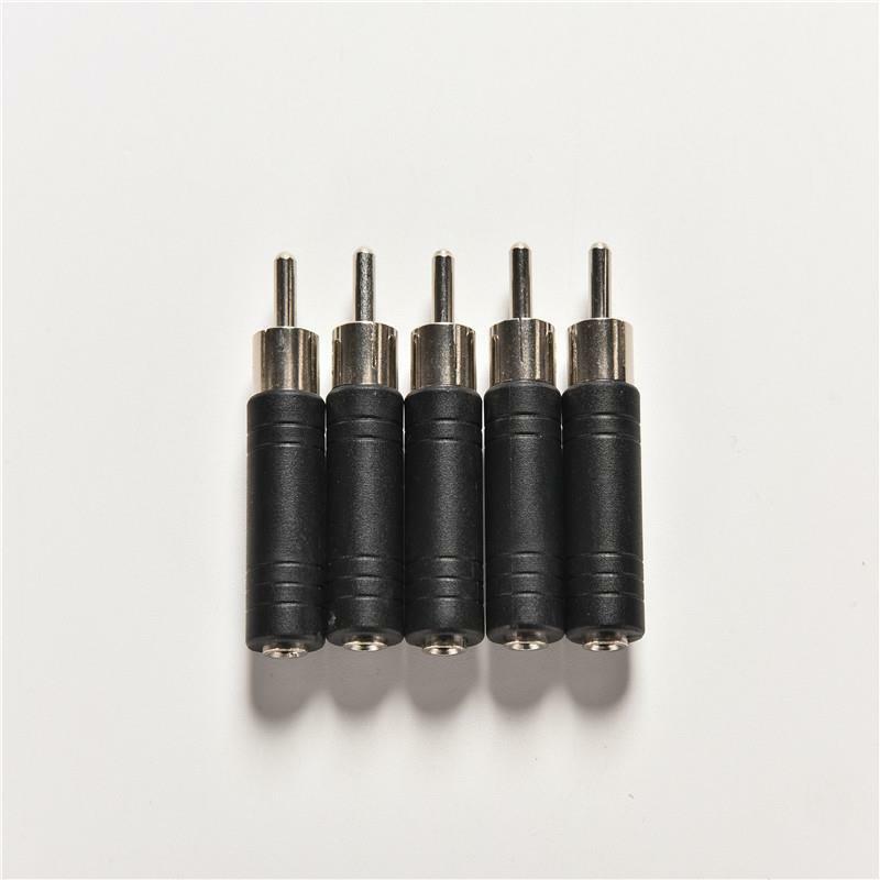 5Pcs RCA Male Plug to 1/8 3.5mm Female Jack Audio Adapter Converter Connec.l8