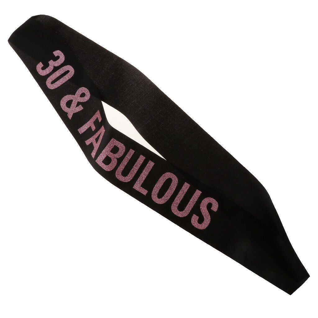 30th Birthday Girl Tiara And Sash Rhinestone  for Birthday Celebrations