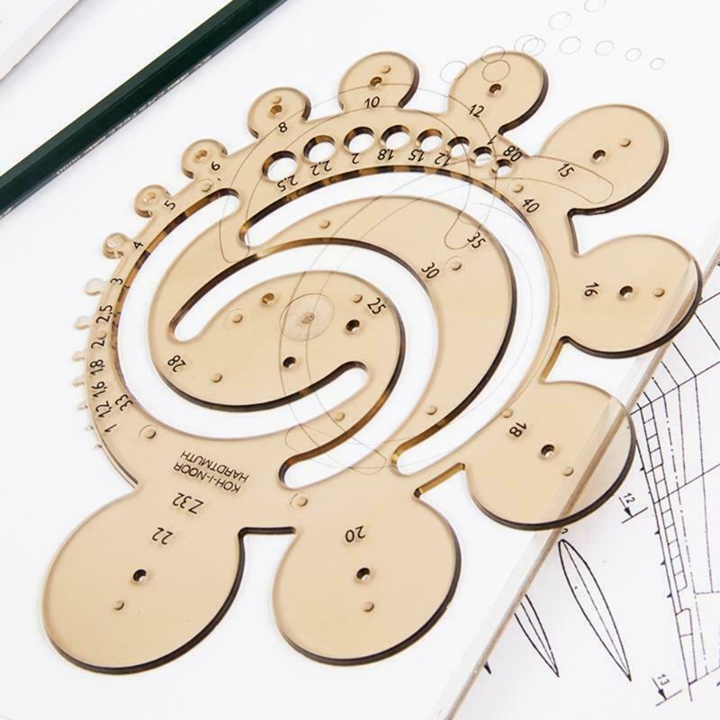 Multifunctional Template Ruler Shaped Hollow Geometric Function Drawing Rulers