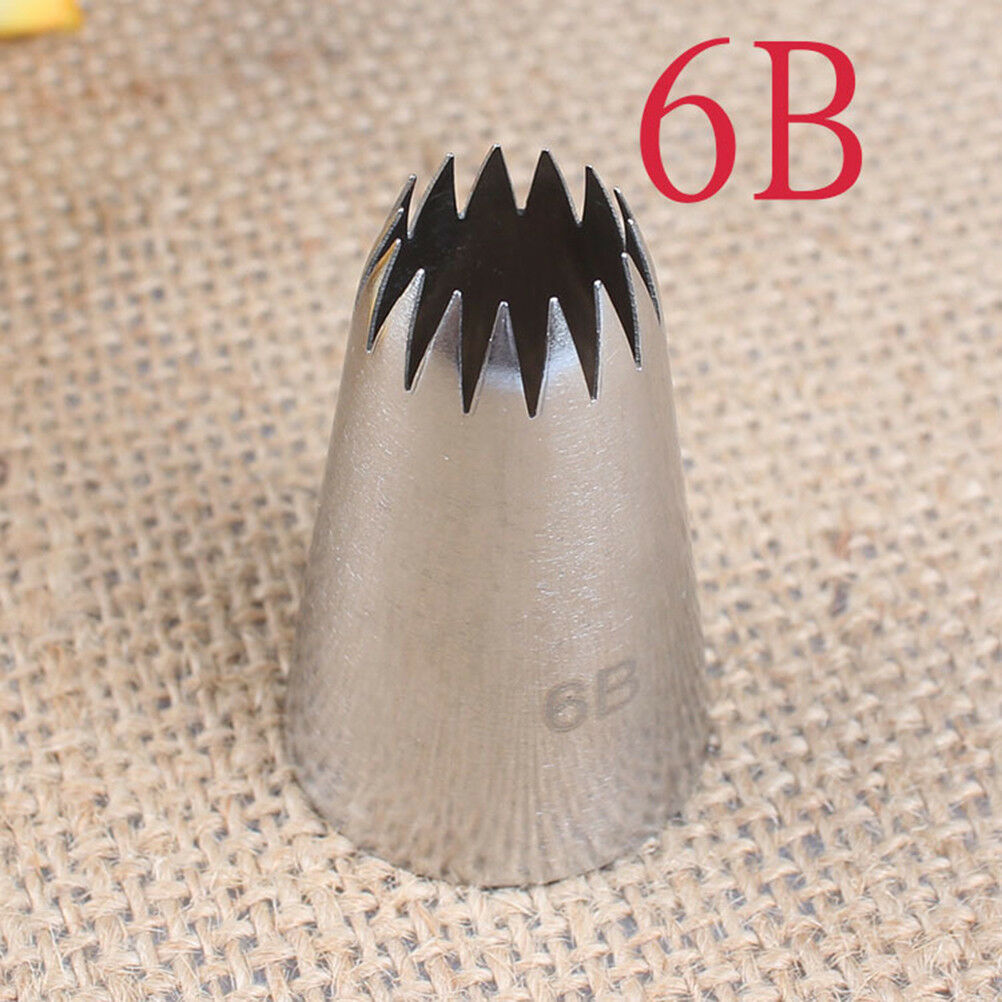 1Pc 6B Stainless Steel Icing Nozzle Decor Tip Cake Baking Pastry DecorY1