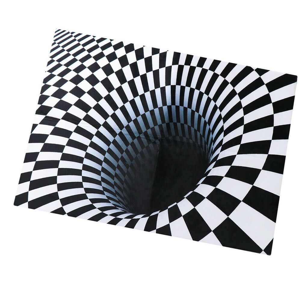 Black &White Floor Rug Mat Area Rugs Carpet 150 x 100cm/59 x 39.4