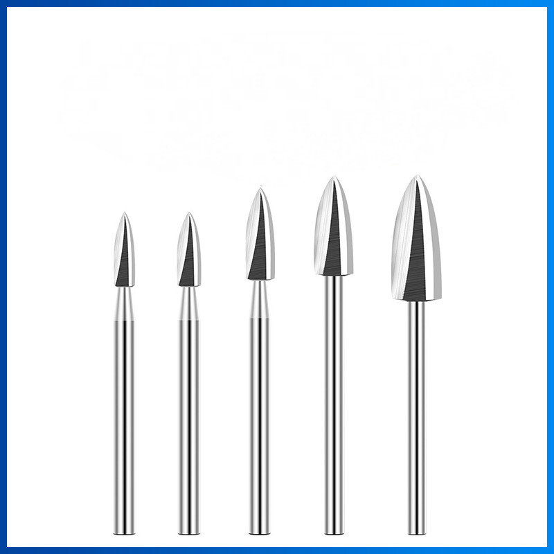 Woodworking Engraving Drill Bit 5 Pcs 3Mm Shank Carbide Edging Drill Woodworking