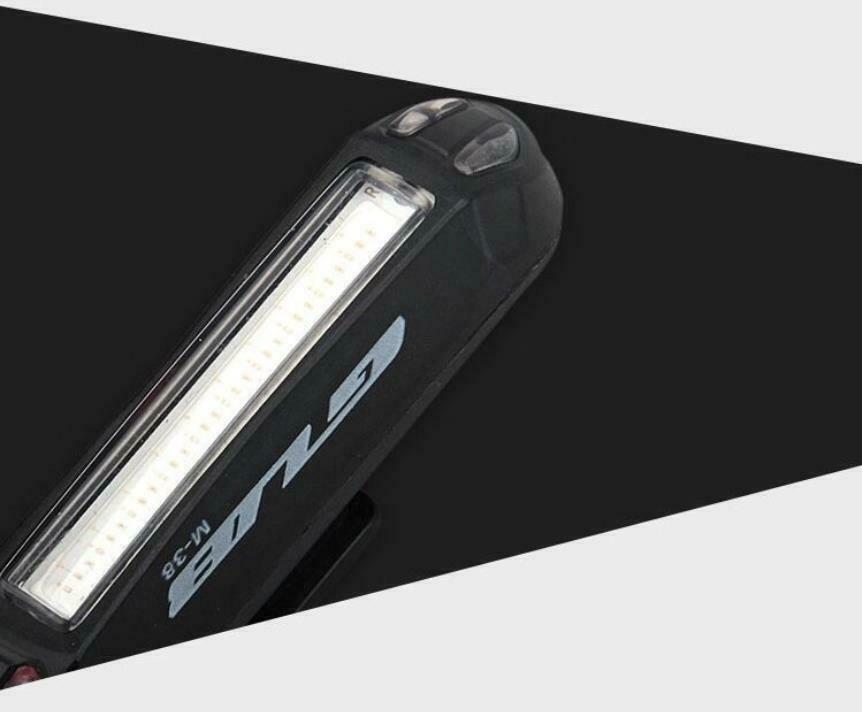 Bike Tail Light USB Charging Bicycle COB Lamp Safety Warning Light Tricolor
