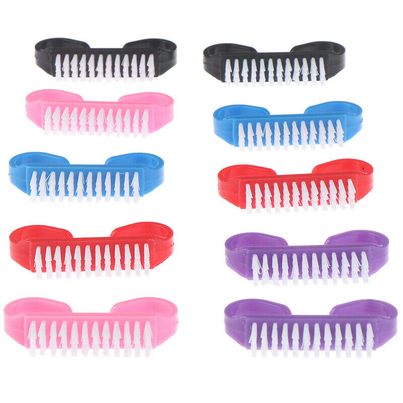 10Pcs Nail Cleaning Clean Brush File Manicure Pedicure Remove Dust Clear To_DD