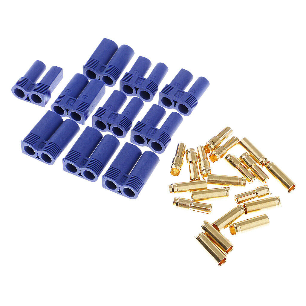 5 Pairs EC5 5mm Banana Plug Male Female Bullet Connector for RC ESC Battery