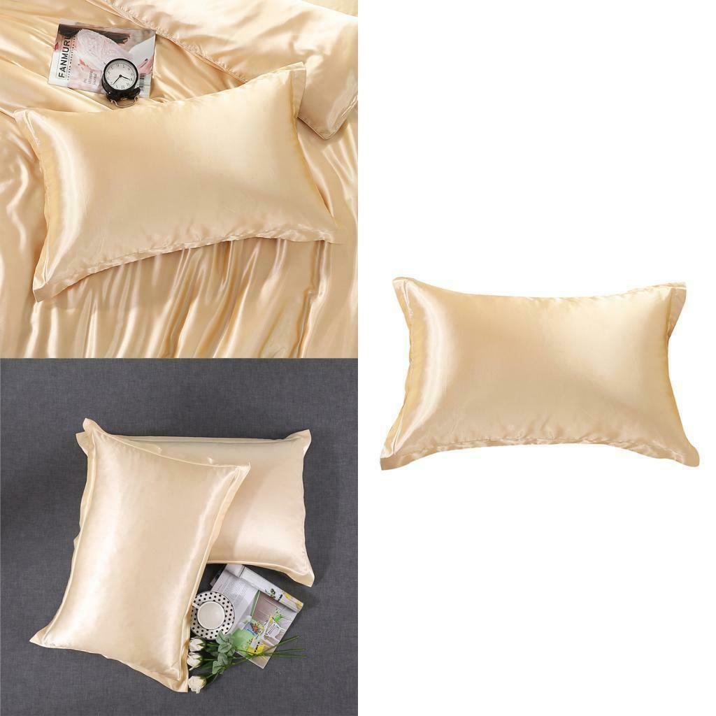 2pc Mulberrry Silk Pillowcase King - Size 19x29inch - Pillow Case Beige