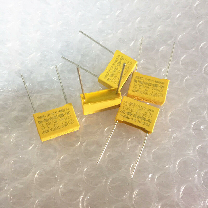 100pcs 0.1UF X2 104 100NF 275V 10MM Regulation DIP Polypropylene Film Capacitor