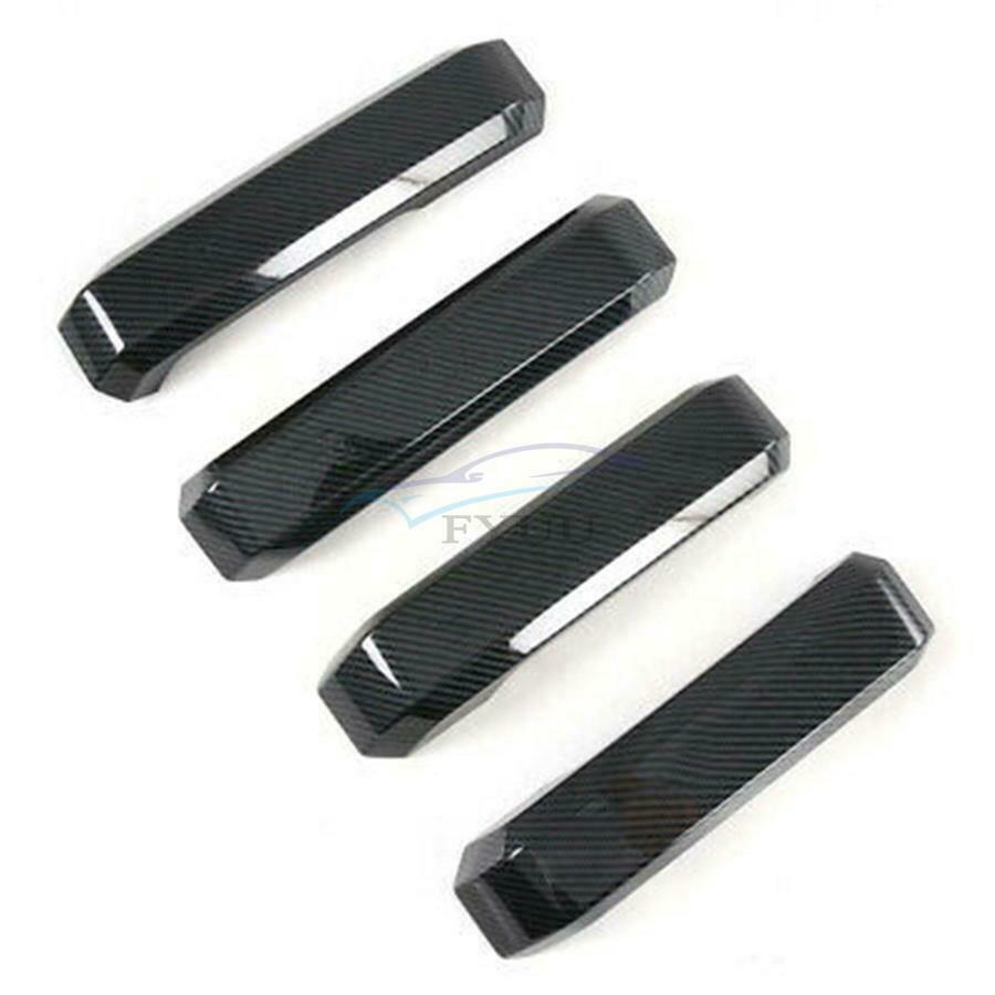 1 Set of Car Carbon Fiber Inner Door Handle Trim For Ford F150 F-150 2015-2020