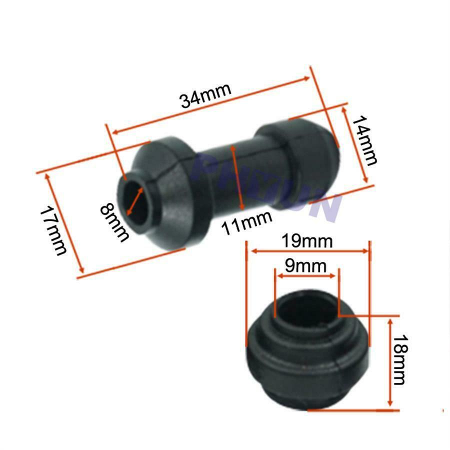 50 Sets Black Rubber Motorcycle Front Disc Calipers Pump Dustproof Cover Caps