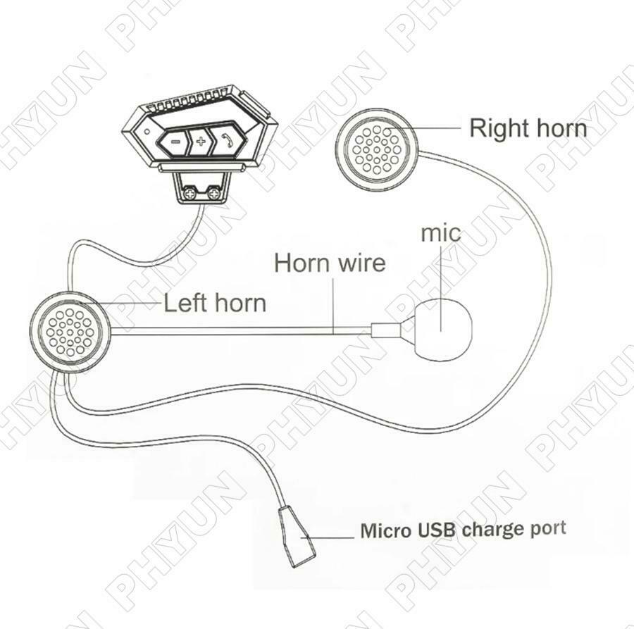 New Motorcycle Helmet Headset Earphone Wireless Bluetooth Headphone Rechargeable
