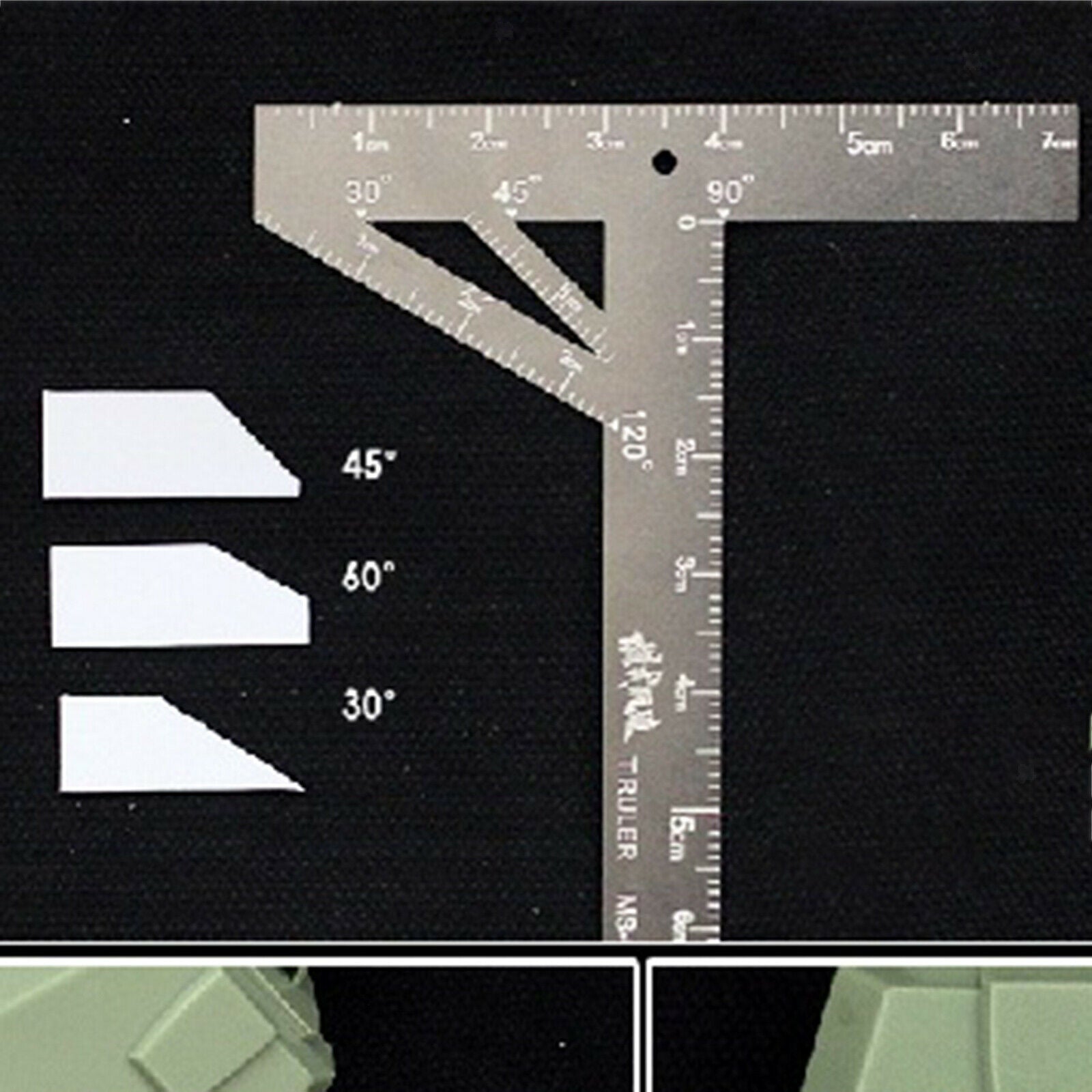 Hobby Transform Stainless Steel T-shaped Ruler Machine Upgrade Tool Modeling