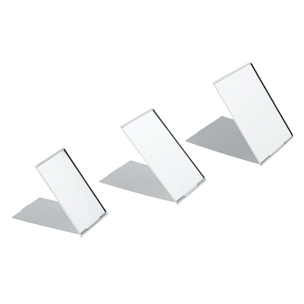 3 Pack Folding Makeup Cosmetic Shaving Mirror w/ Metal Frame for Travel