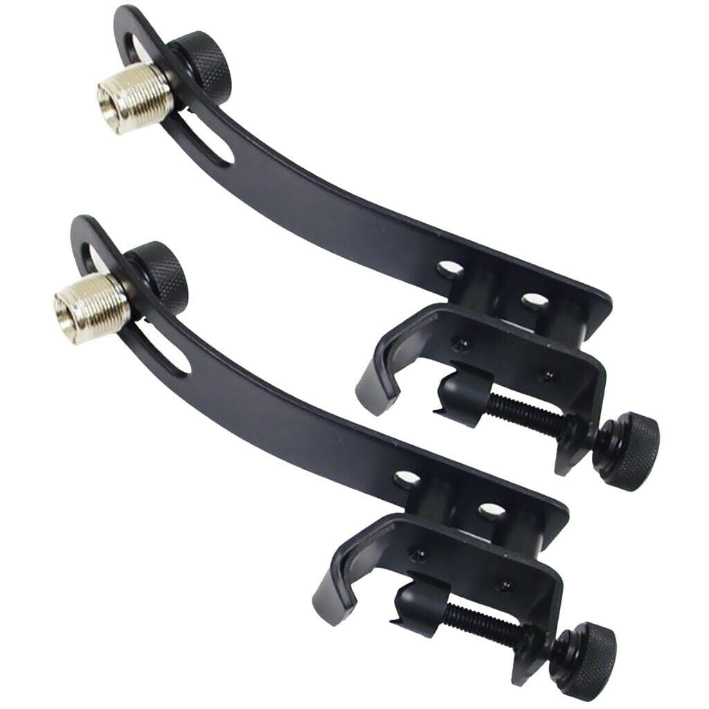 2x Clamp Mounted on Microphone Stand Jazz Drum Accessories