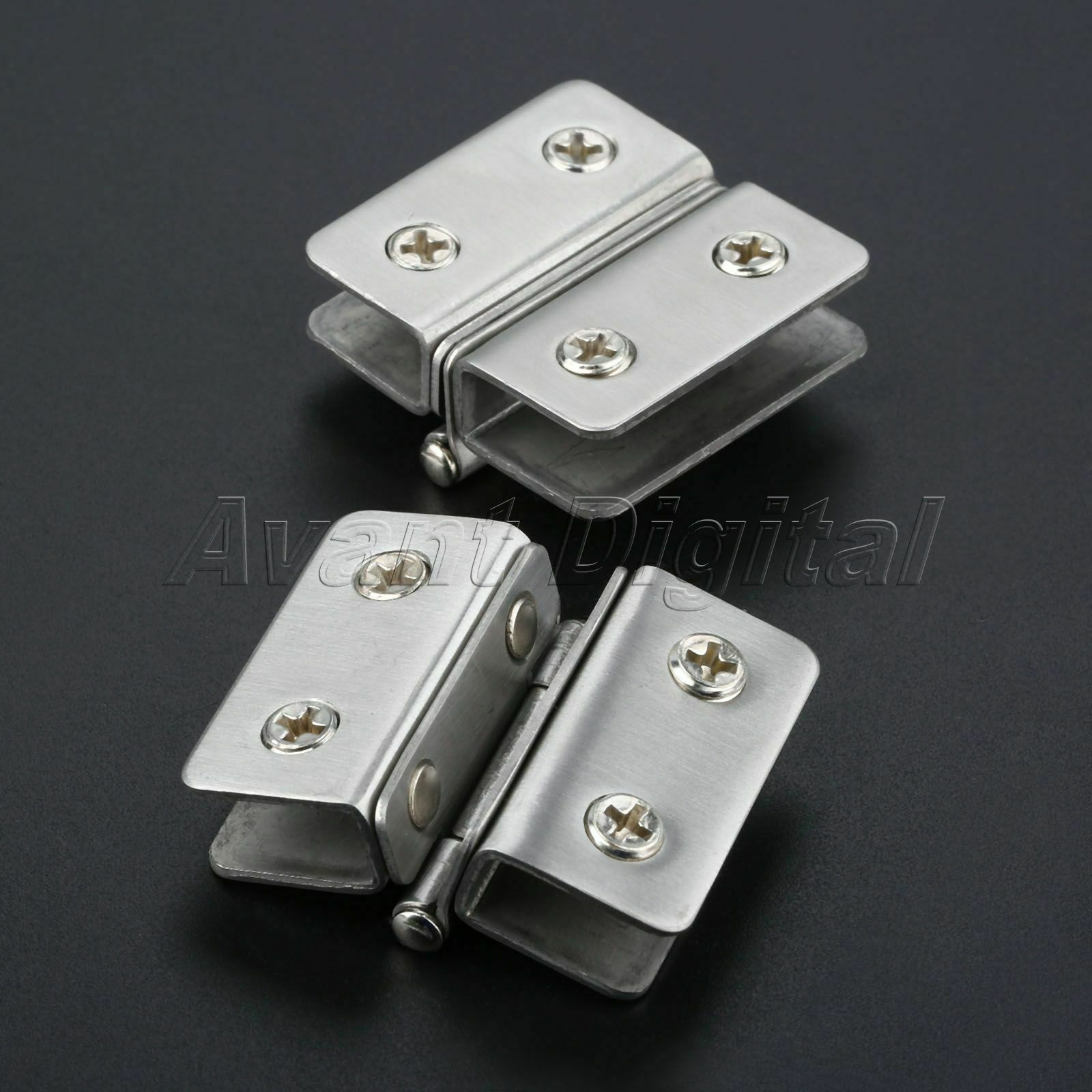 Adjustable Bathroom Glass Door Clamp Hinge Hardware Wine Display Cabinet Hinges