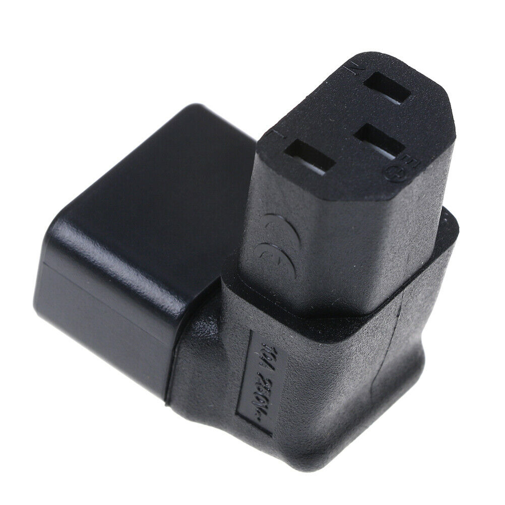 Down angled IEC adapter,right angled IEC 320 C14 to C13 for TV wall moun TH