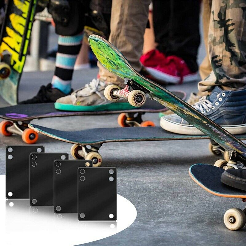 8Pcs Skateboard Risers Pads Longboard Riser Shock Pads Soft Rubber Pads 3mm/J8S7