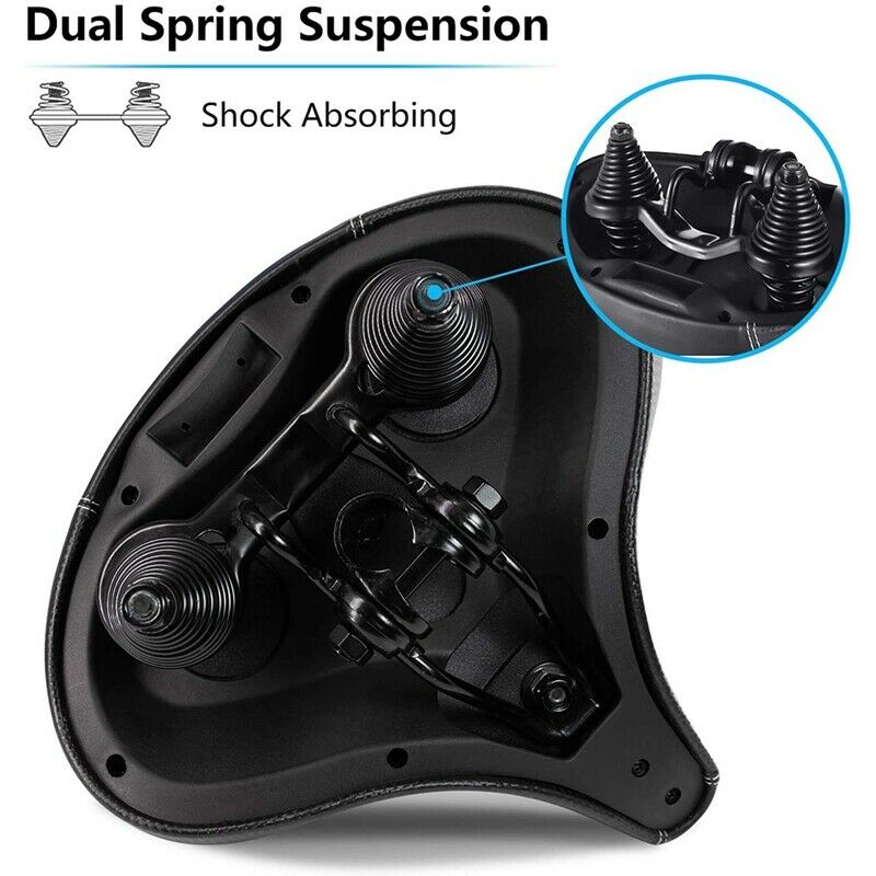 Most Comfortable Bike Seat - Wide Oversized Bicycle Saddle Super Soft UniverF2R1