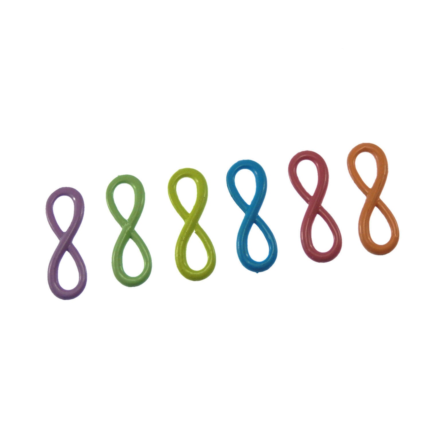 10 pcs Colorful Paint Infinity Charm Bracelet Necklace Pendant Connectors #53499