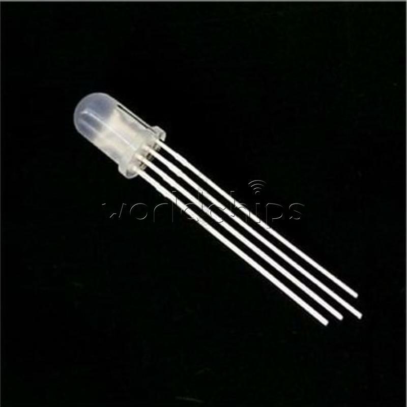 15Pcs LED RGB common cathode 4-PINS F5 5MM Super Bright Bulb Lamp new WC