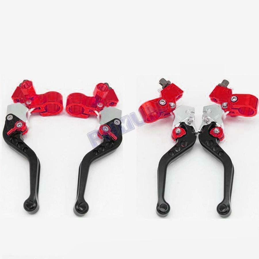 2Pcs 22mm Motorcycle Brake Clutch Levers Left & Right Double Clutch Drum Brake