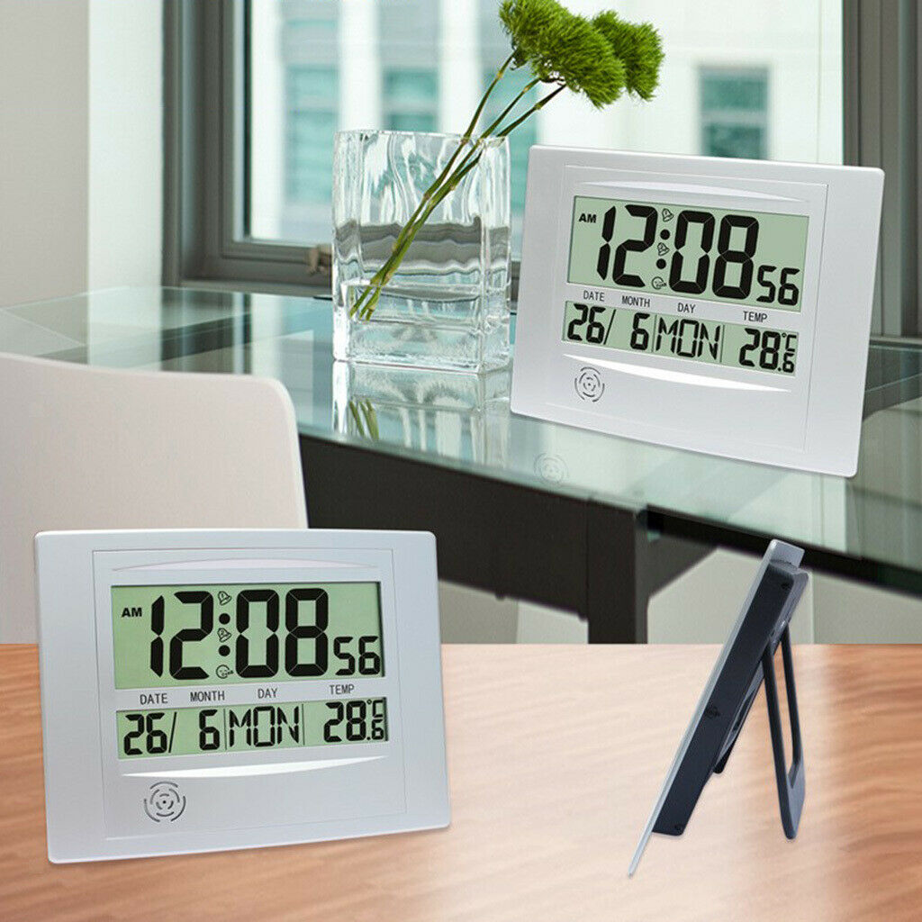 Multifunctional Digital Calendar Alarm Clock Large Day and Month Display