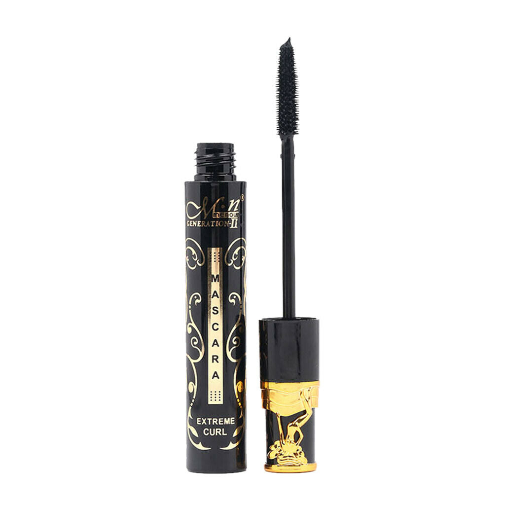 Super Long Fiber Curling Mascara Eyeliner Set - Black