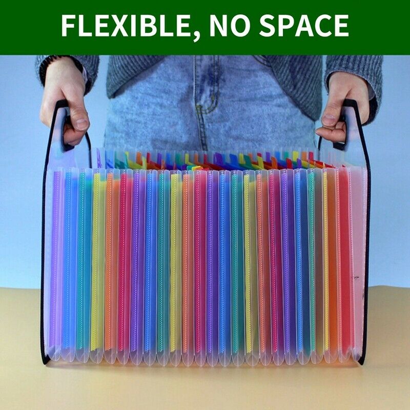 Expanding File Folder Document Organizer with Handle,Portable A4 Letter SizeK7C7
