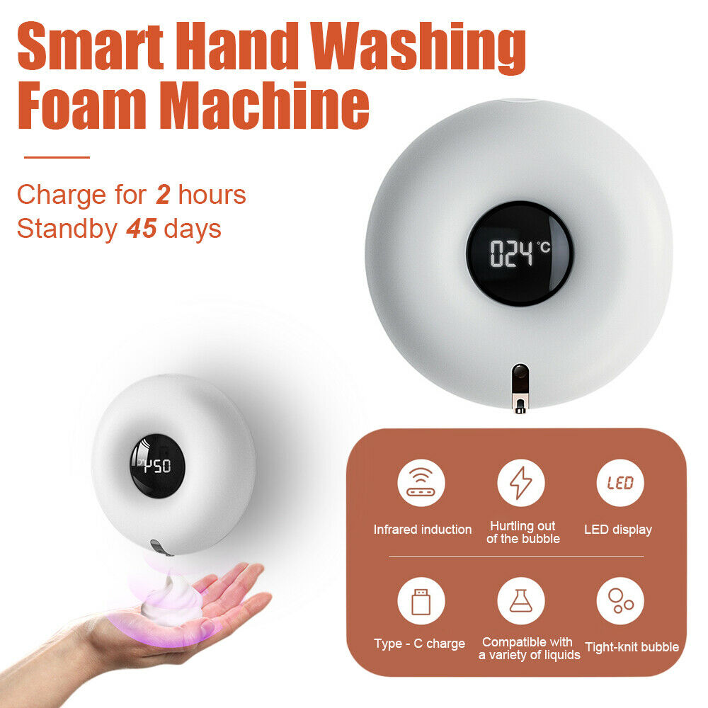 Automatic Foam Soap Dispenser Wall Mounted Touchless Infrared Smart Sensor LIN