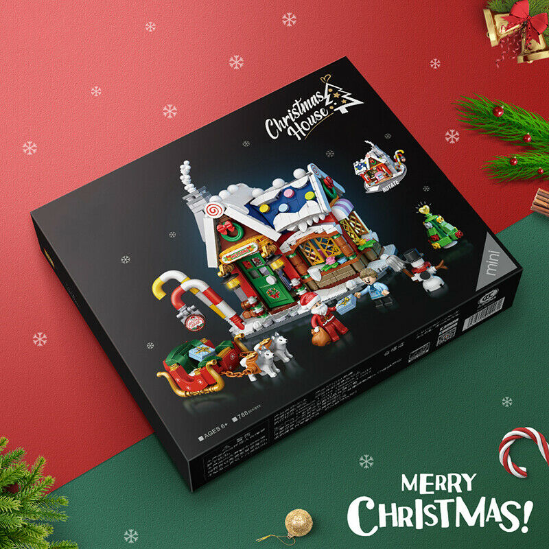 DIY Building Bricks Cute Christmas Set Toys Santa Claus Kids GiftsBDAU