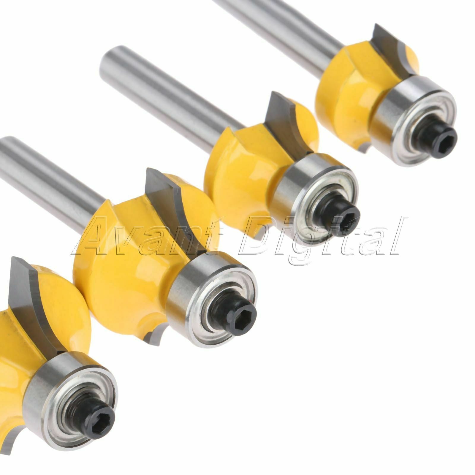 Round Over Woodworking Router Bits Set Engraving Milling Cutter Tool 1/4" Shank